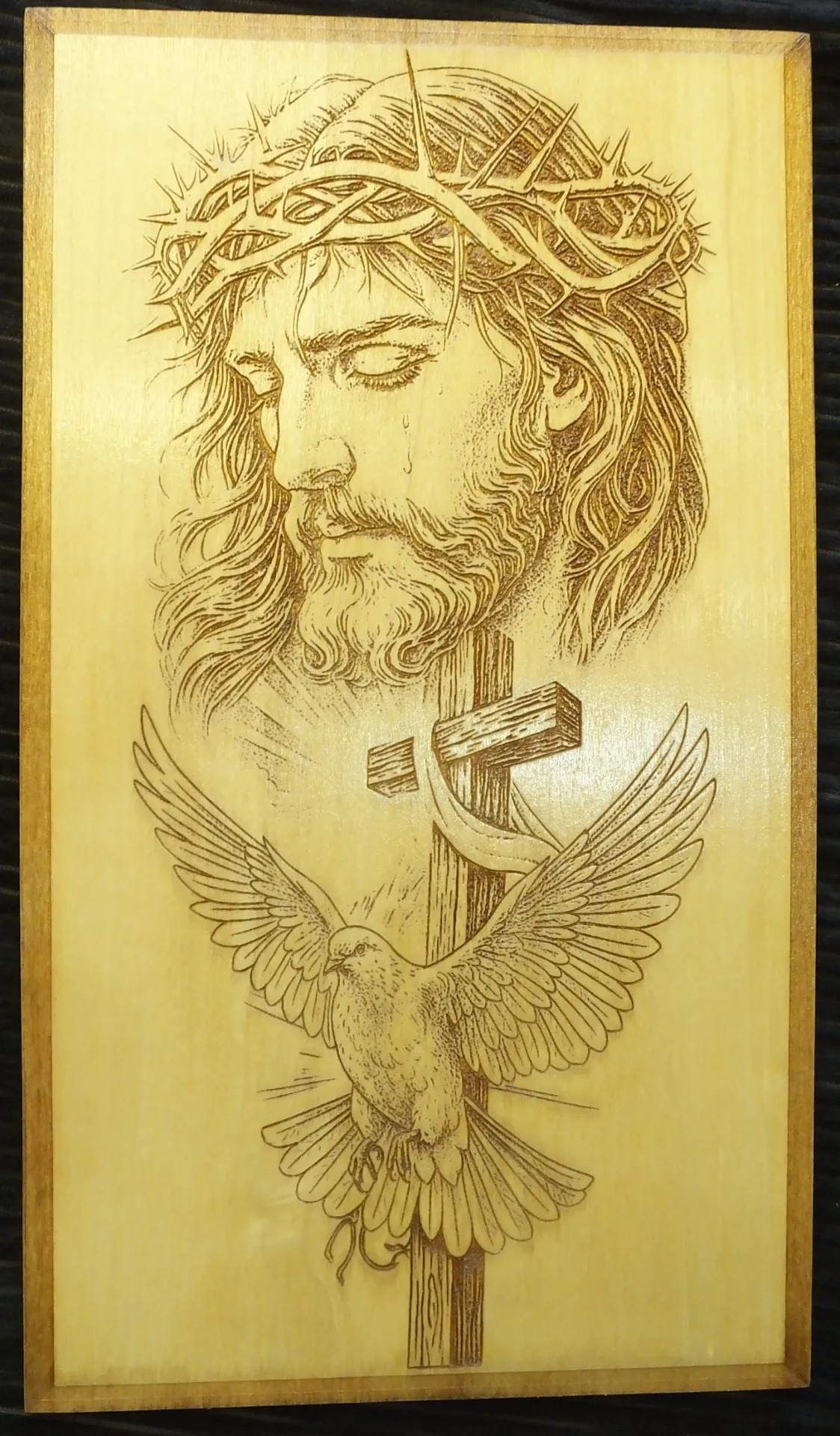 Jesus, Cross and Dove