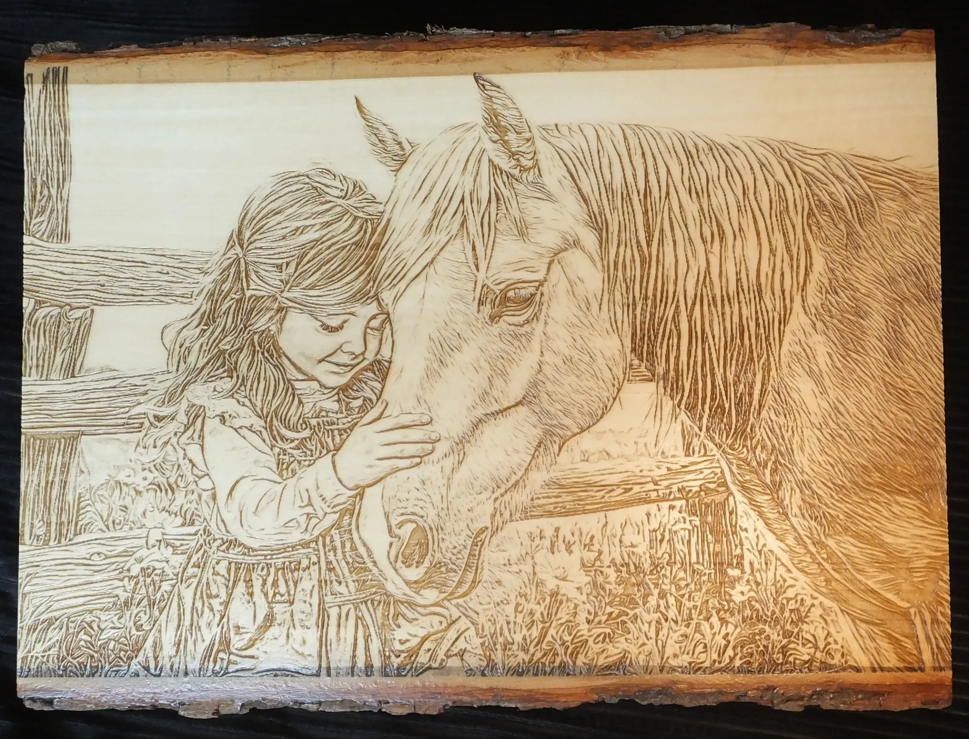 Little Girl and Horse