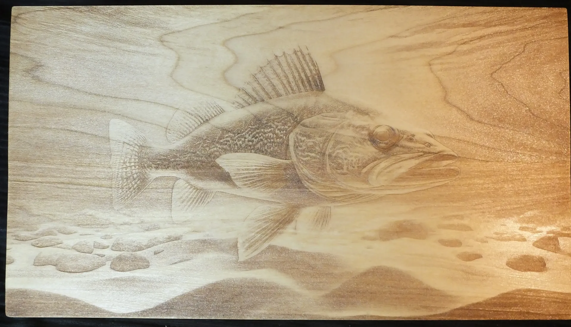 Lone Walleye Engraving