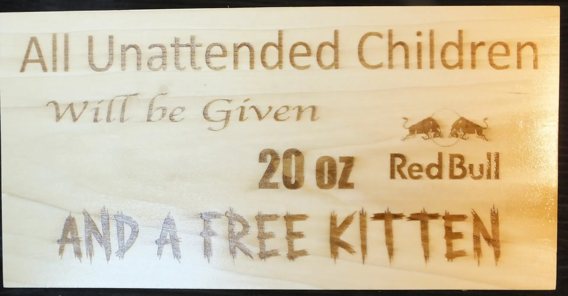 Unattended Children Sign