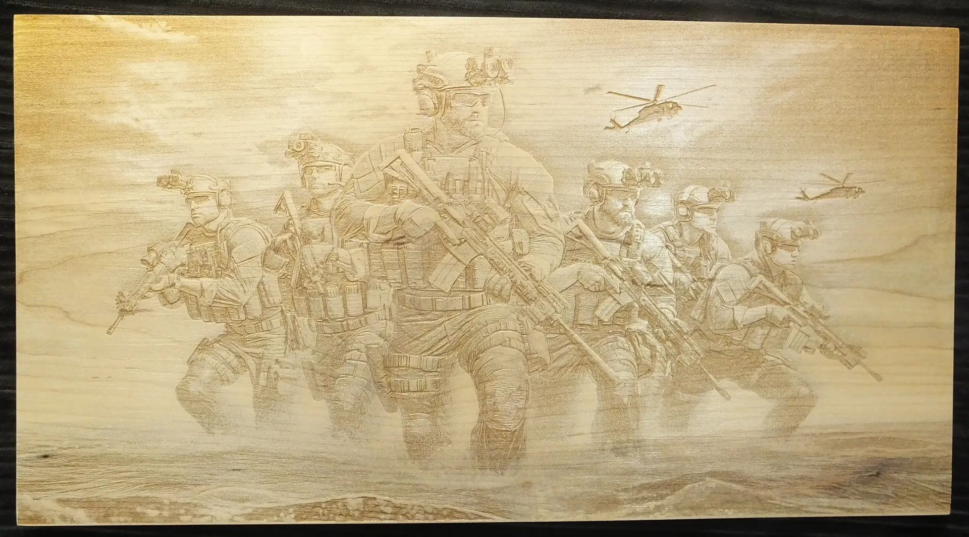 Navy Seals on Hard Maple
